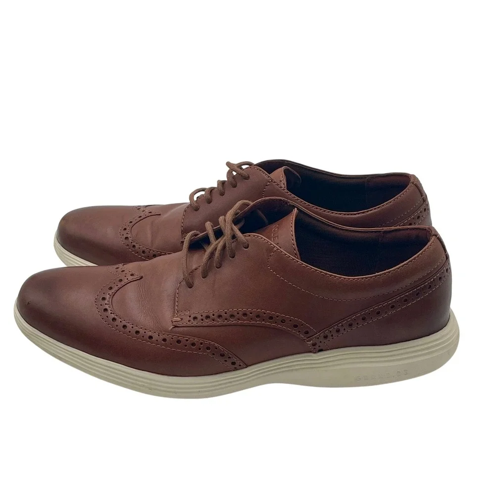 Cole Haan‎ Mens Brown Wingtip Oxford Shoes Grand OS Comfort Size 11M
